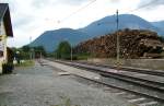 Blick auf den Bahnhof Ferlach im Sommer 2012.