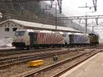 Am 17.Mrz 2012 wurden am Brenner die Lomo 185-666 und 663 von einer italienischen Diesellok in den nrdlichen Teil des Bahnhofes abgestoen.