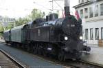 Nach erfolgter Bremsprobe und diversen Kontrollen wartet der 
Dampf-Extrazug im Bahnhof Feldkirch (A) auf die Ausfahrt nach Bregenz (A) und Lindau Hbf (D).
01.05.10