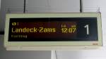 Zugzielanzeiger fr eine S1 von Fritzens-Wattens nach Landeck-Zams am 14.2.2012 in Innsbruck Hbf.