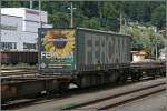 Fr Unsere Umwelt! Umweltfreundliche Logistik ber die Schiene! Fercam Container beladen auf dem Kombizug den die E189 915RT nach Italien bringt.