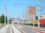 Neue Bahntrasse am Bahnhof. Neue Brcke in Hading im Hintergrund.