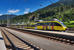 Der  Raiffeisen-Talent  4024 088-9 abgestellt im Bahnhof Schwarzach-St. Veit.
Aufgenommen am 7.8.2016