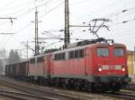 140 774 + 140 832 sind am 29.12.2007
mit einem Gterzug vom Passauer Ast kommend
in Wels angekommen.