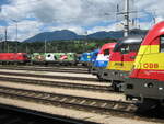 EM Lok Parade beim Bahnhofsfest in Wörgl Hbf. Aufgenommen am 24.08.2008