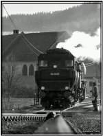 Impression vom Dampfsonderzug mit 52.1227 der Fa. Brenner&Brenner von Graz nach Obdach. Fotografiert in Obdach 1.12.2007