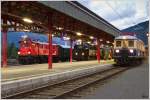 Wie in den guten alten Zeiten -  1245.518 + 78.618 + 4041.01 und ein Jenbacher Bffel stehen im Bahnhof Selzthal.
11.8.2012