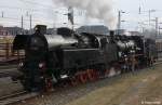 GEG 78 618 + 38 1301 setzen vom Lokschuppen zum Personenbahnhof Attnang-Puchheim um, fotografiert whrend der Veranstaltung   Dampfspektakel am Hausruck   am 13.03.2011