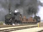 Erinnerungen an Strasshof 1987.Verkrzter Zug der Erzbergbahn mit 97.208 an der Spitze,bei der Parade zum 150.Jubilum der sterreichischen Eisenbahn(Archiv P.Walter