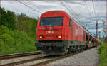 OBB 2016 082 zieht Autozug durch Maribor-Tabor Richtung Koper Hafen.