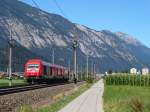 Am 1.8.13 kam ein Lokzug, gebildet aus 3x 2016 über die Inntalbahn gefahren.
Aufgenommen wurde der Zug in Schwaz. 