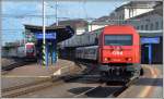 Der stündliche Regionalexpress nach Wien Hbf mit 2016 022 verlässt soeben die slowakische Hauptstadt. (01.06.2014)