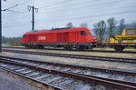 2016 056-1 am 8.4.2016 bei einer Verschubfahrt im Bahnhof Greifenburg-Weißensee.