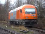 2016 905 der RTS (Rail Transport Service GmbH) wartet am 12.03.2008 im Bahnhof Arnsberg.