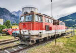 Zu sehen ist die einen Tag zuvor eingetroffene 2043 049-2 vor dem Heizhaus der Lienzer Eisenbahnfreunde.
Aufgenommen am 9.6.2017.