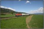 Zwei Dieselloks der Reihe 2043 005 und 555 fahren mit dem Unkrautvertilgungszug von Zeltweg nach Pls.
Sillweg 7.5.2007