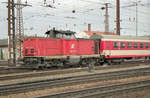 ÖBB  2048 023-2  (ex DB  V 100 1109)  rangiert am 14.02.2000 in St.