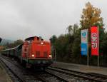 Die Reihe 1100 kam auf der Graz Kflacher Bahn noch nicht oft im Personenzug Dienst zum Einsatz. Anders am 12.Oktober 2013. Im ZUge einer Sonderfahrt fhrte sie den ZUg nach Deutschlandsberg