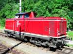 Die V84 SLB abgestellt am 19.06.2005 in Lambach.