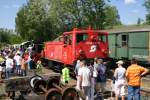 Diesellok 2062 053-0 des Vereins Freunde der Bahnlinie Oberwart-Oberschtzen whrend eines Bahnhoffestes im burgenlndischen Oberschtzen. (28.5.2005)