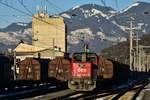 Verschub-Diesellok 2068.009 der ÖBB im Abendlicht im Bahnhof Feldkirch [15.02.2019].