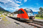 5022 031-6 hält als S4 4825 (Villach Hbf - Hermagor) im Bahnhof Nötsch.
Aufgenommen am 28.7.2017.