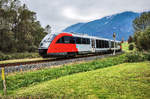 5022 024-1  ARNOLDSTEIN Dreiländereck  fährt als S4 4814 (Hermagor - Villach Hbf) nahe Görtschach-Förolach vorüber.
Aufgenommen am 1.10.2017.