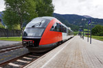 5022 023-3 wartet am 14.5.2016 im Bahnhof Kötschach-Mauthen, um eine Stunde später als R 4816 wieder zurück nach Villach Hbf zu fahren.