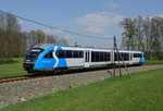 Der blaue für die  S-Bahn Steiermark  werbende 5022 045 war am Nachmittag des 11. April 2016 als S51 von Bad Radkersburg nach Spielfeld-Straß unterwegs, und wurde von mir bei Unterpurkla  fotografiert. http://neue.radkersburger-bahn.at/Default.aspx
