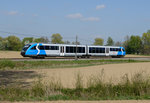 Der blaue für die  S-Bahn Steiermark  werbende 5022 045 war am Nachmittag des 11. April 2016 als S51 von Bad Radkersburg nach Spielfeld-Straß unterwegs, und wurde von mir bei Diepersdorf fotografiert. http://neue.radkersburger-bahn.at/Default.aspx