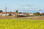 5047 024 war am 16.10.2019 mit dem R 7238 von Gänserndorf nach Obersdorf unterwegs. Die Aufnahme entstand zwischen Bockfließ und Groß Engersdorf.