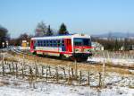 5047 051 unterwegs als R7776 von Neckenmarkt-Horitschon nach Deutschkreutz. Unterpetersdorf, 27.01.2010