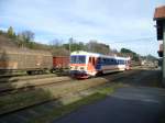 Der Abschiedszug auf der Donauuferbahn am 13.11.10 bestand aus dem 5027 15-2.