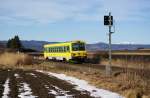 Am 07.02.2011 war Raaberbahn/GySEV 5047 501 als R7715 zwischen Marz-Rohrbach und Loipersbach-Schattendorf nach Sopron unterwegs.