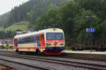 5047 001 wartet auf die Retourfahrt als Sonderzug 17186 nach Korneuburg.