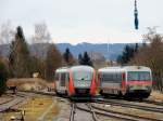  Alles im Griff , bei der Doppelausfahrt aus dem Bhf. Ried, von 5022 010-2 als R5973 nach Linz und 5047 064-0 als R3476 nach Attnang/Pu; 140216