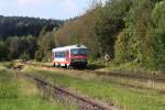 5047 075-6 verlässt am 03.Oktober 2014 als R 3477 den Bf. Holzleithen.