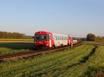 Der 5047 097 und der 5047 036 als R nach Braunau am 29.04.2016 unterwegs bei Helpfau-Uttendorf.