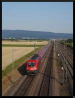 Berge und ein Taurus- so was gibts nicht nur in sterreich! ;-) 1016 005 mit dem EC 112 auf der Strecke zwischen Heidelberg und Mannheim.