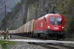 1016 005 mit Güterzug bei Stübing am 25.03.2014.