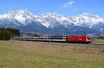 1016.007 mit EC 163  Transalpin  nach Graz HBF bei Gerling im Pinzgau am 19.