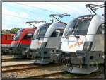 Alle 3 Railjet (1116.200,1016.034,1016.035) prsentieren sich in Mrzzuschlag anlsslich des Dampflokfest 2007.
