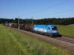 Die 1016 023 mit einem Gterzug am 16.06.2012 unterwegs bei Pndorf.