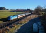 1016 023 mit IC 2082 am 30.12.2013 bei Bergham. 