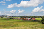 1016 048  Niederösterreichischer Feuerwehrverband  fährt mit einem Autozug bei Bernau in Richtung Salzburg, aufgenommen am 19.