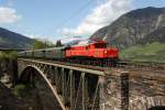 Am 04. und 05. Mai 2013 gab es Dampfzugfahrten ber die Tauernbahn. In Rahmen der Sonderfahrten kam auch die Lienzer 1020 018-6 zum Einsatz.
Hier ist die 1020 018 am 05.05.13 mit einem Sonderzug aus Schwarzach-St.Veit nach Spittal-Millstttersee auf der Angerschlucht Brcke bei Angertal zu sehen.