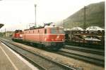 Im Mai 1998 traf ich im Verschiebebahnhof Hall in Tirol Lok 1044 027.