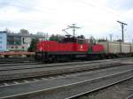 Eine Rengierlok Br 1063 bei Verschubarbeiten im Bahnhof Zeltweg am 23.04.08