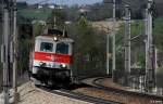 GEG 1110 522-8 auf Leerfahrt Richtung Wels, Passauer Bahn KBS 150 Wien - Passau, fotografiert bei Oberhofen in der Nhe von Schrding am 25.04.2010 
