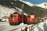1110.505, 1110.522 mit R-5514 treffen sich in St.Anton am Arlberg im Jnner 1986